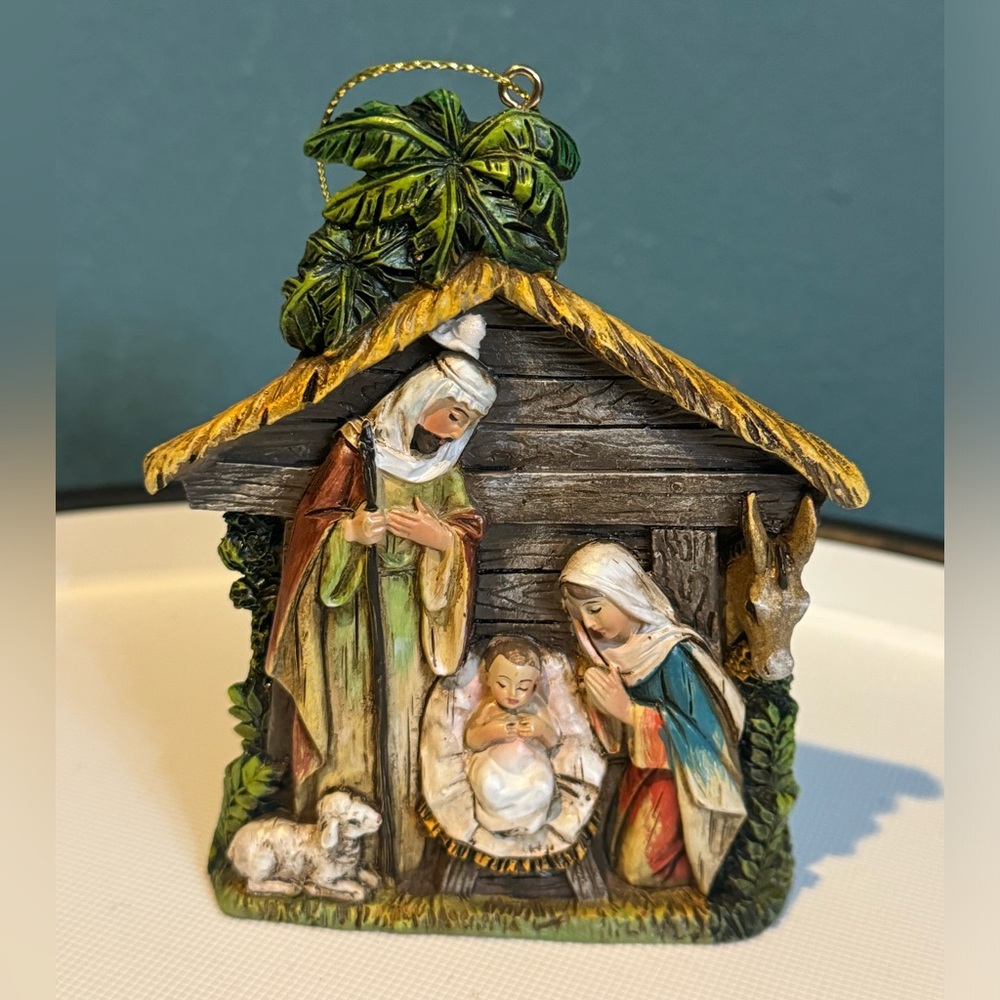 Roman Josephs Studio Christmas Ornament Holy Family Nativity Stable Scene 3D